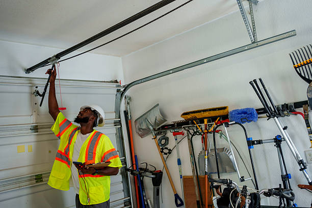 Professional Garage Door Panel Replacement technician working in Guadalupe County County, TX
